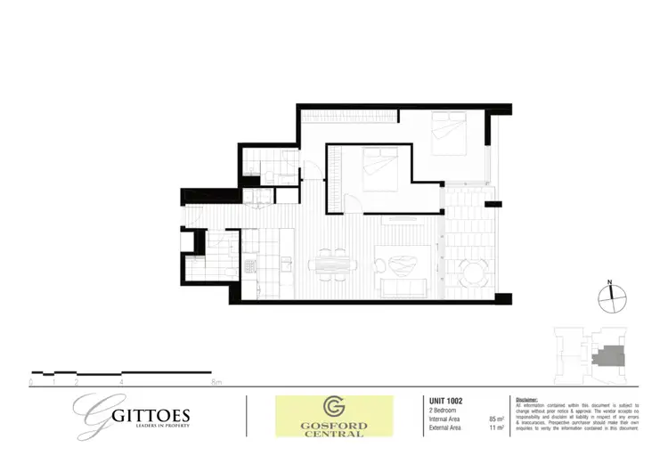 Floorplan of Homely apartment listing, 1002/277-279 Mann Street, Gosford NSW 2250