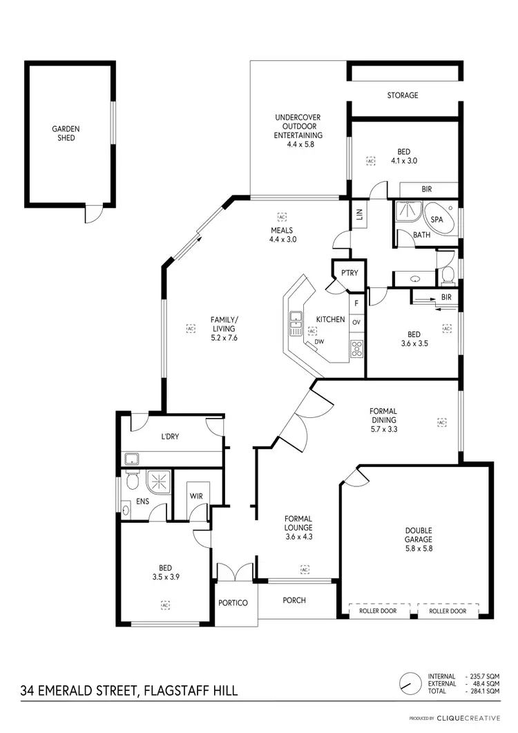 Floorplan of Homely house listing, 34 Emerald Street, Flagstaff Hill SA 5159