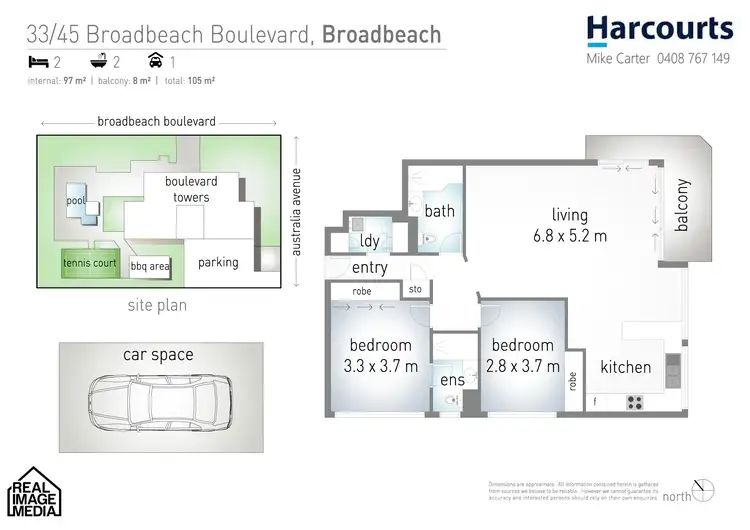 Floorplan of Homely unit listing, 33/39-45 Broadbeach Boulevard, Broadbeach QLD 4218