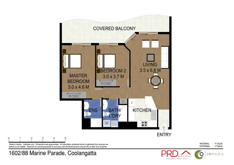 Floorplan of Homely apartment listing, 1602/88 Marine Parade, Coolangatta QLD 4225