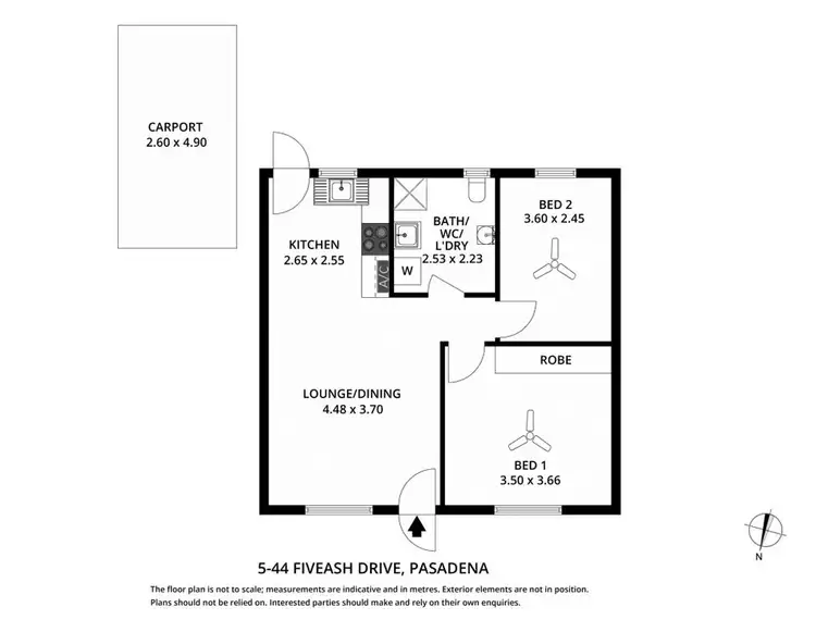 Floorplan of Homely unit listing, 5/44 Fiveash Drive, Pasadena SA 5042