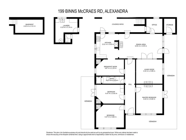 Floorplan of Homely rural property listing, 199 Binns - McCraes Road, Alexandra VIC 3714