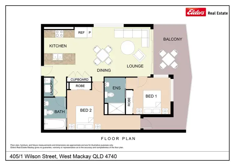 Floorplan of Homely unit listing, 405/1 Wilson Street, West Mackay QLD 4740