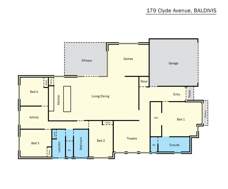 Floorplan of Homely house listing, 179 Clyde Avenue, Baldivis WA 6171