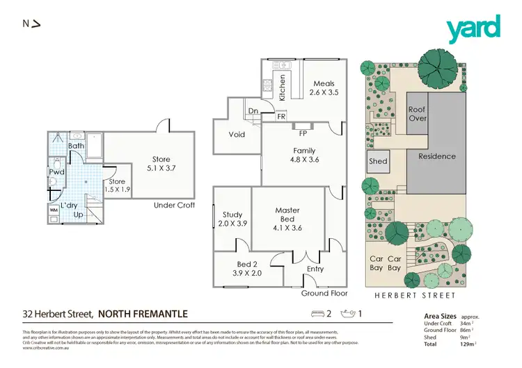 Floorplan of Homely house listing, 32 Herbert Street, North Fremantle WA 6159
