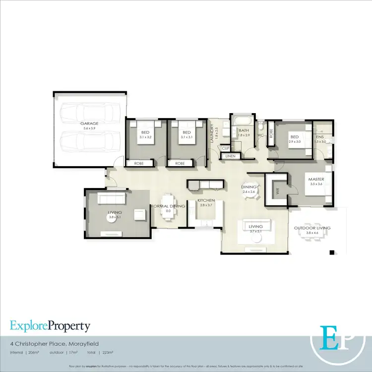 Floorplan of Homely house listing, 4 Christopher Place, Morayfield QLD 4506