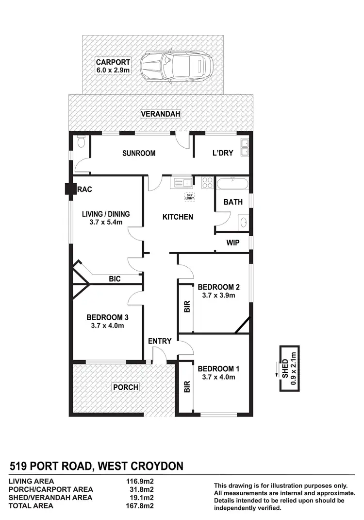 Floorplan of Homely house listing, 519 Port Road, West Croydon SA 5008