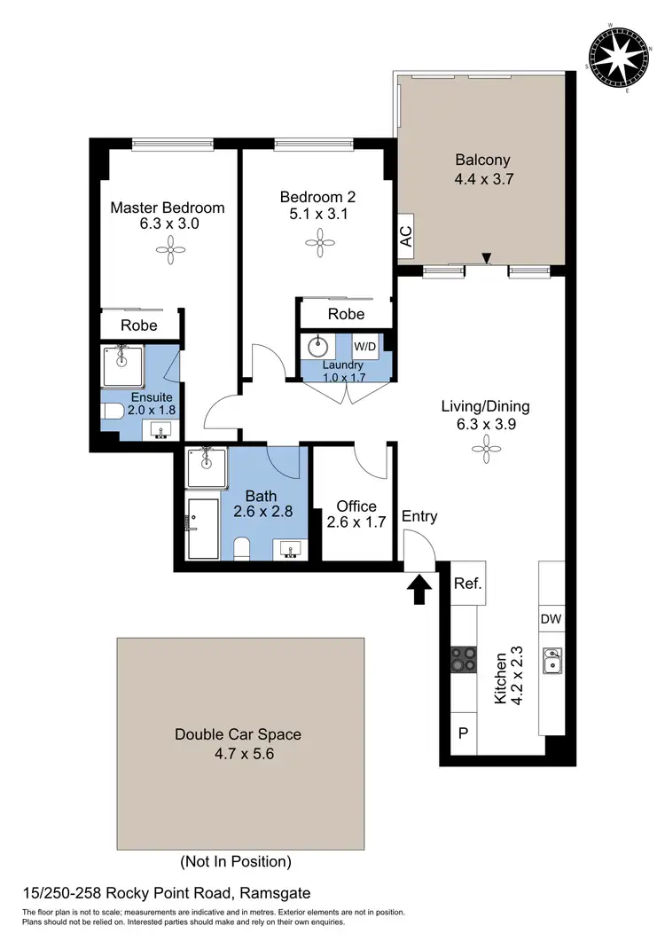 Floorplan of Homely unit listing, 15/250-258 Rocky Point Road, Ramsgate NSW 2217
