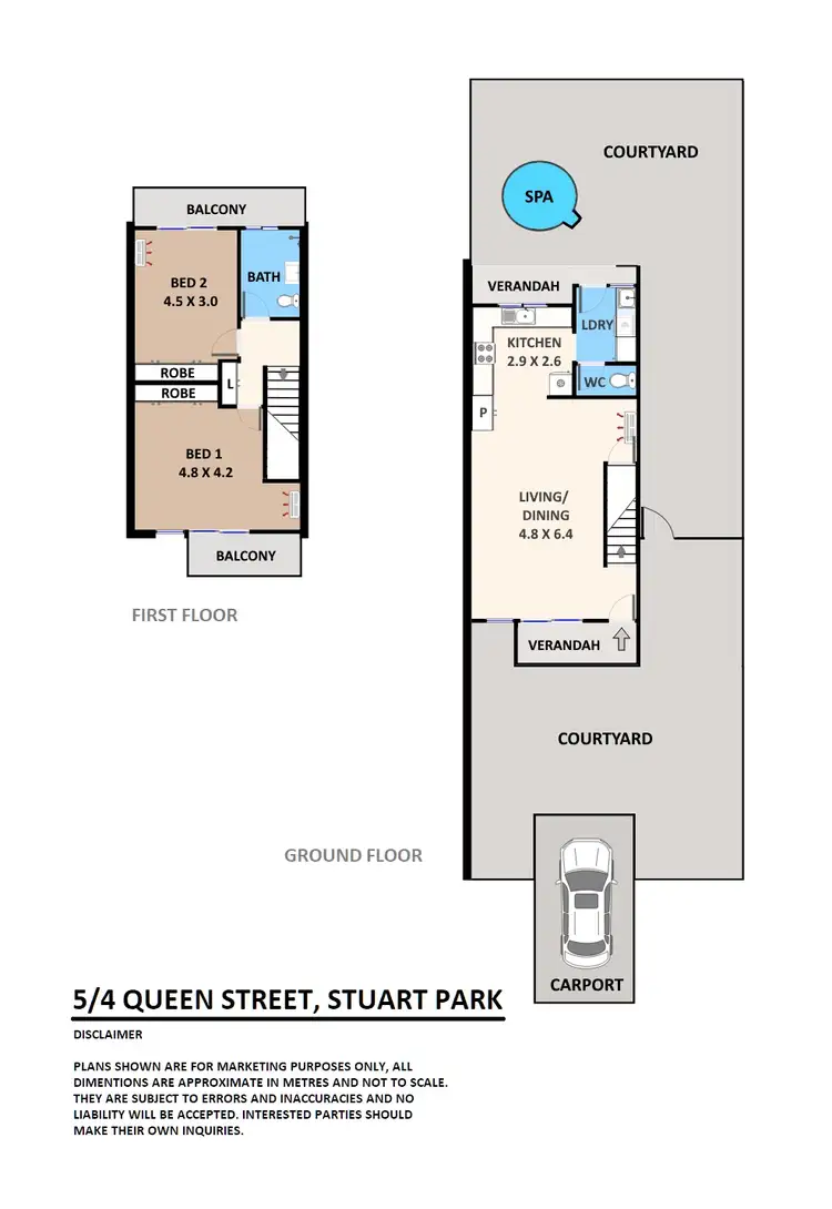 Floorplan of Homely unit listing, 5/4 Queen Street, Stuart Park NT 820