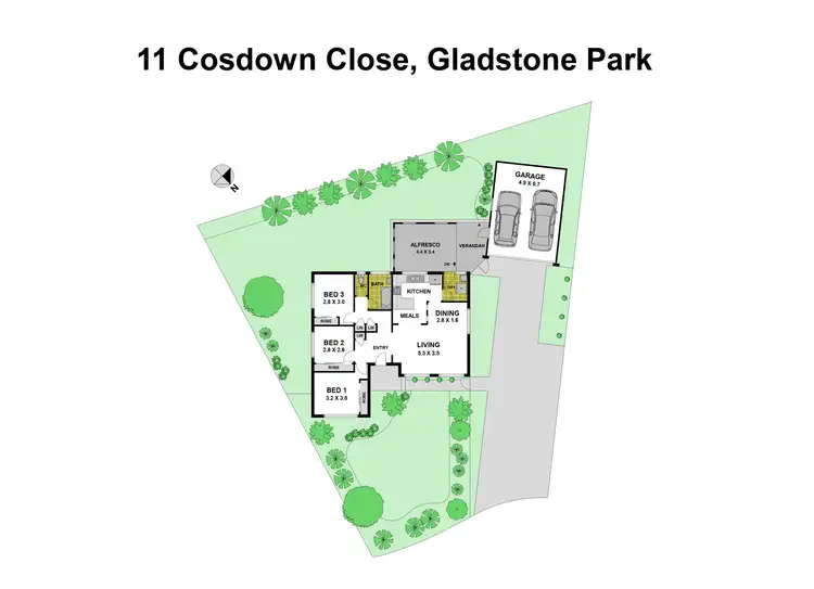Floorplan of Homely house listing, 11 Cosdown Close, Gladstone Park VIC 3043