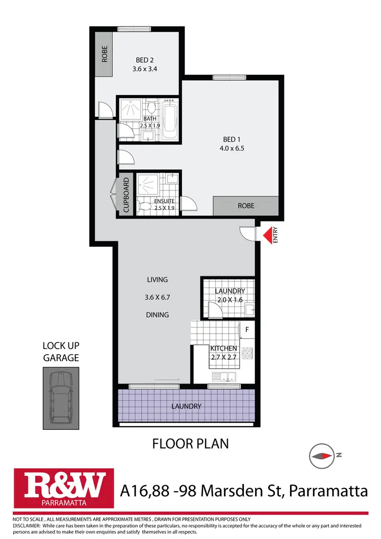 Floorplan of Homely unit listing, A16/88 Marsden Street, Parramatta NSW 2150
