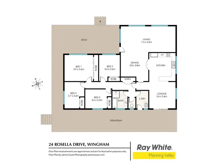 Floorplan of Homely rural property listing, 24 Rosella Drive, Wingham NSW 2429