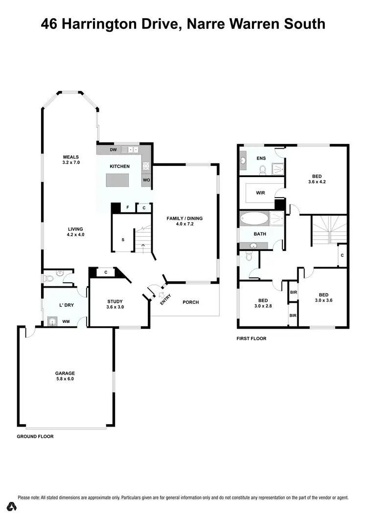 Floorplan of Homely house listing, 46 Harrington Drive, Narre Warren South VIC 3805