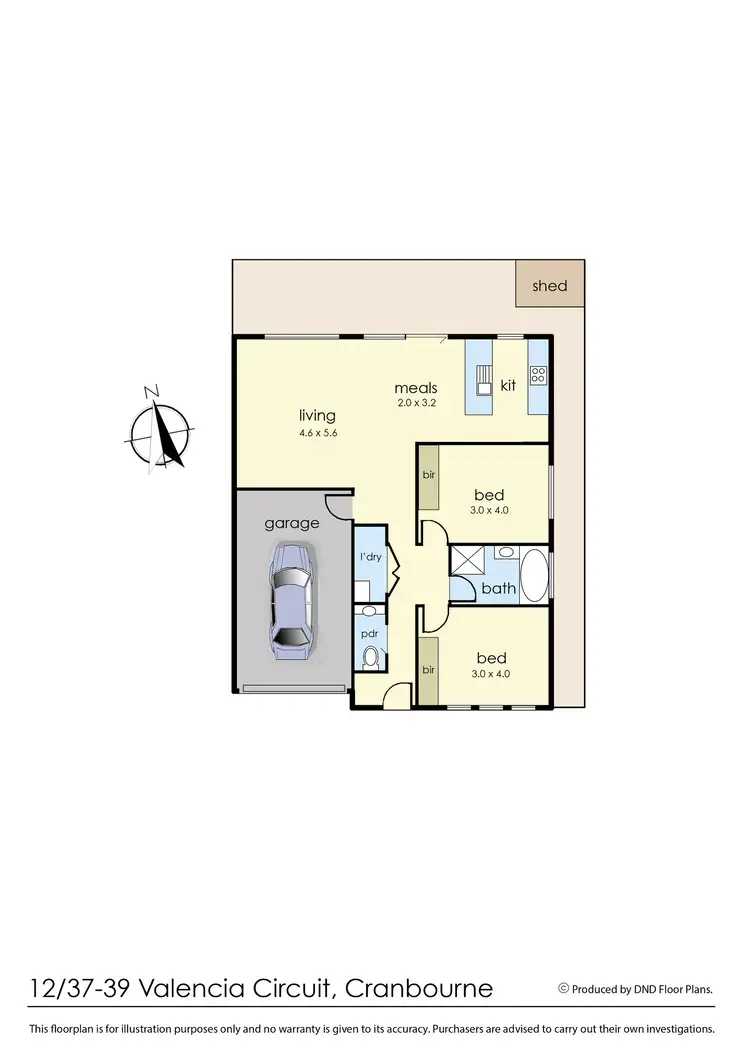 Floorplan of Homely unit listing, 12/37-39 Valencia Circuit, Cranbourne VIC 3977