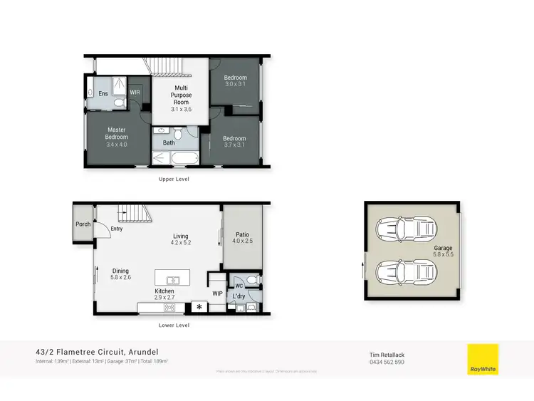 Floorplan of Homely house listing, 43/2 Flametree Circuit, Arundel QLD 4214