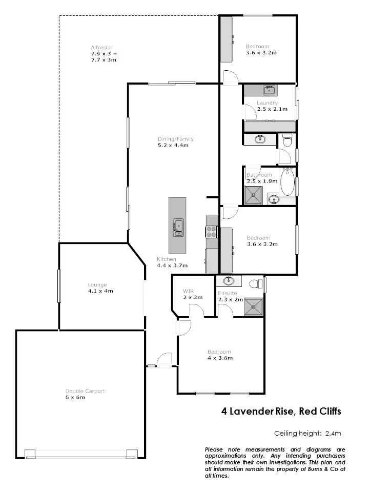 Floorplan of Homely house listing, 4 Lavender Rise, Red Cliffs VIC 3496