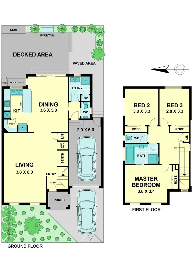 Floorplan of Homely townhouse listing, 2/115 Spencer Street, Essendon VIC 3040