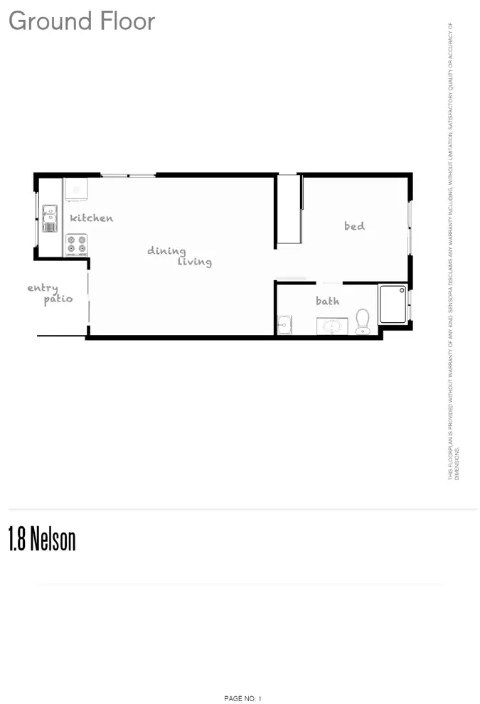 Floorplan of Homely unit listing, 1/8 Nelson Street, Bungalow QLD 4870
