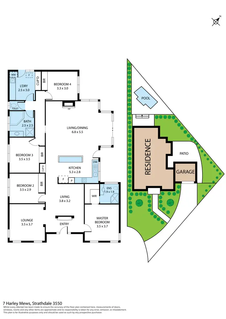 Floorplan of Homely house listing, 7 Harley Mews, Strathdale VIC 3550