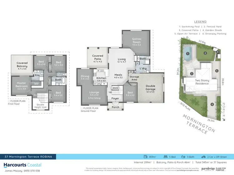 Floorplan of Homely house listing, 37 Mornington Terrace, Robina QLD 4226