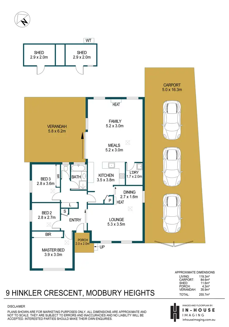 Floorplan of Homely house listing, 9 Hinkler Crescent, Modbury Heights SA 5092