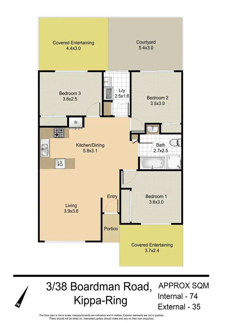 Floorplan of Homely unit listing, 3/38 Boardman Road, Kippa-Ring QLD 4021