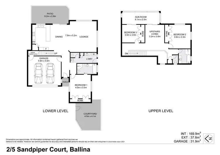 Floorplan of Homely townhouse listing, 2/5 Sandpiper Court, Ballina NSW 2478