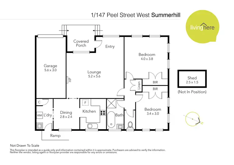 Floorplan of Homely unit listing, 1/147 Peel Street, Summerhill TAS 7250