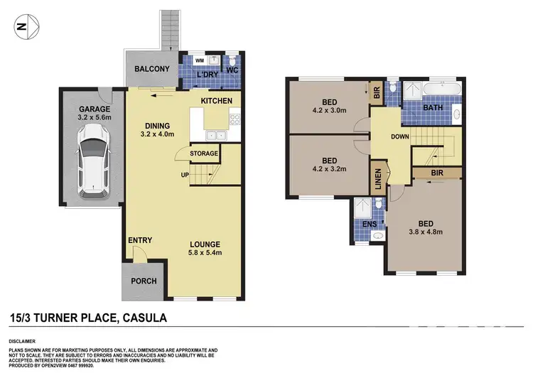 Floorplan of Homely townhouse listing, 15/3 Turner Place, Casula NSW 2170