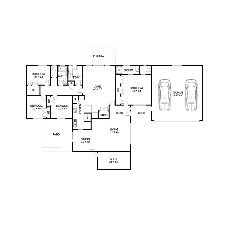 Floorplan of Homely house listing, 10 Morson Street, Horsham VIC 3400