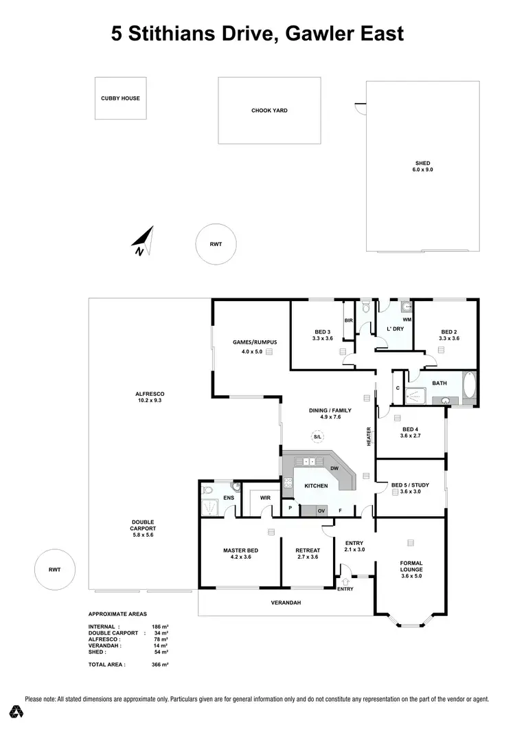 Floorplan of Homely house listing, 5 Stithians Drive, Gawler East SA 5118