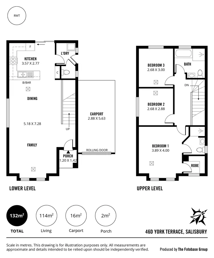 Floorplan of Homely townhouse listing, 46D York Terrace, Salisbury SA 5108