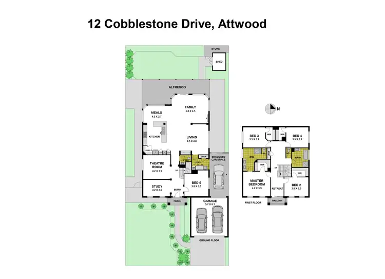 Floorplan of Homely house listing, 12 Cobblestone Drive, Attwood VIC 3049