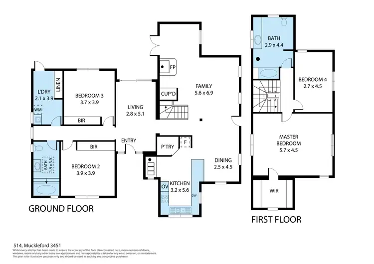 Floorplan of Homely house listing, 514 Muckleford-Walmer Road, Muckleford VIC 3451