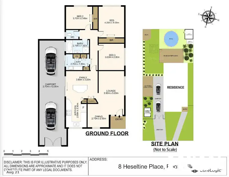 Floorplan of Homely house listing, 8 Heseltine Place, Rooty Hill NSW 2766