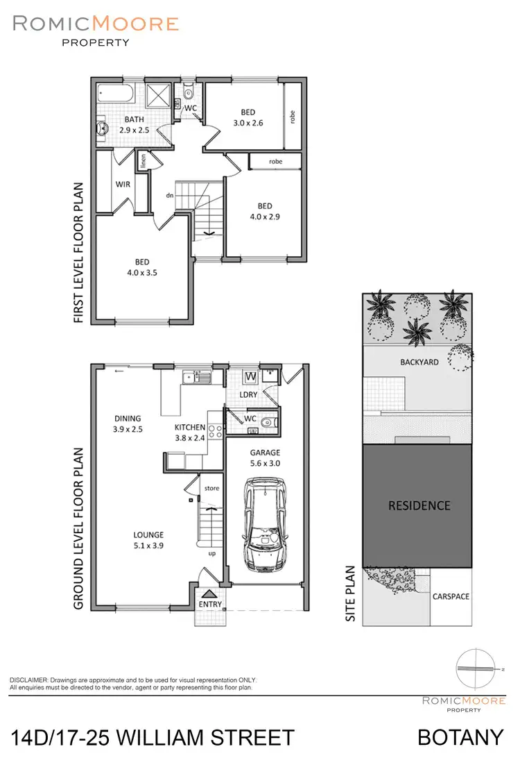 Floorplan of Homely townhouse listing, 14D/17-25 William Street, Botany NSW 2019