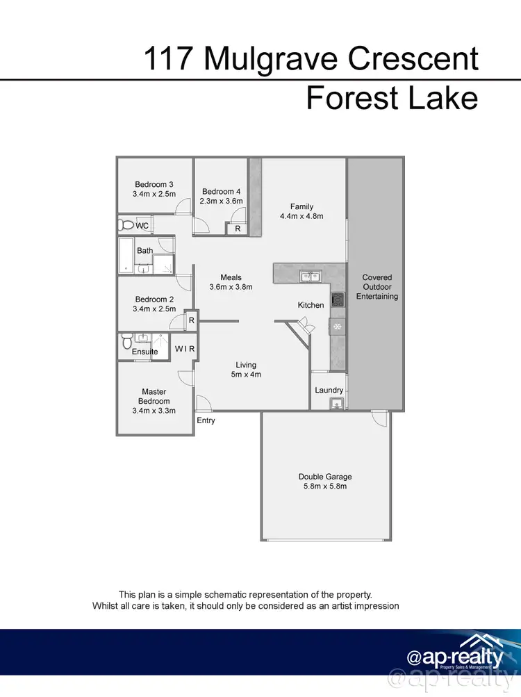Floorplan of Homely house listing, 117 Mulgrave Crescent, Forest Lake QLD 4078