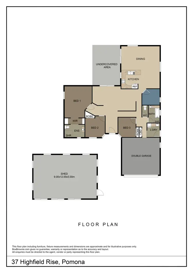 Floorplan of Homely house listing, 37 Highfield Rise, Pomona QLD 4568