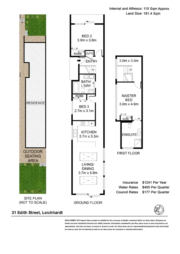 Floorplan of Homely semi-detached listing, 31 Edith Street, Leichhardt NSW 2040