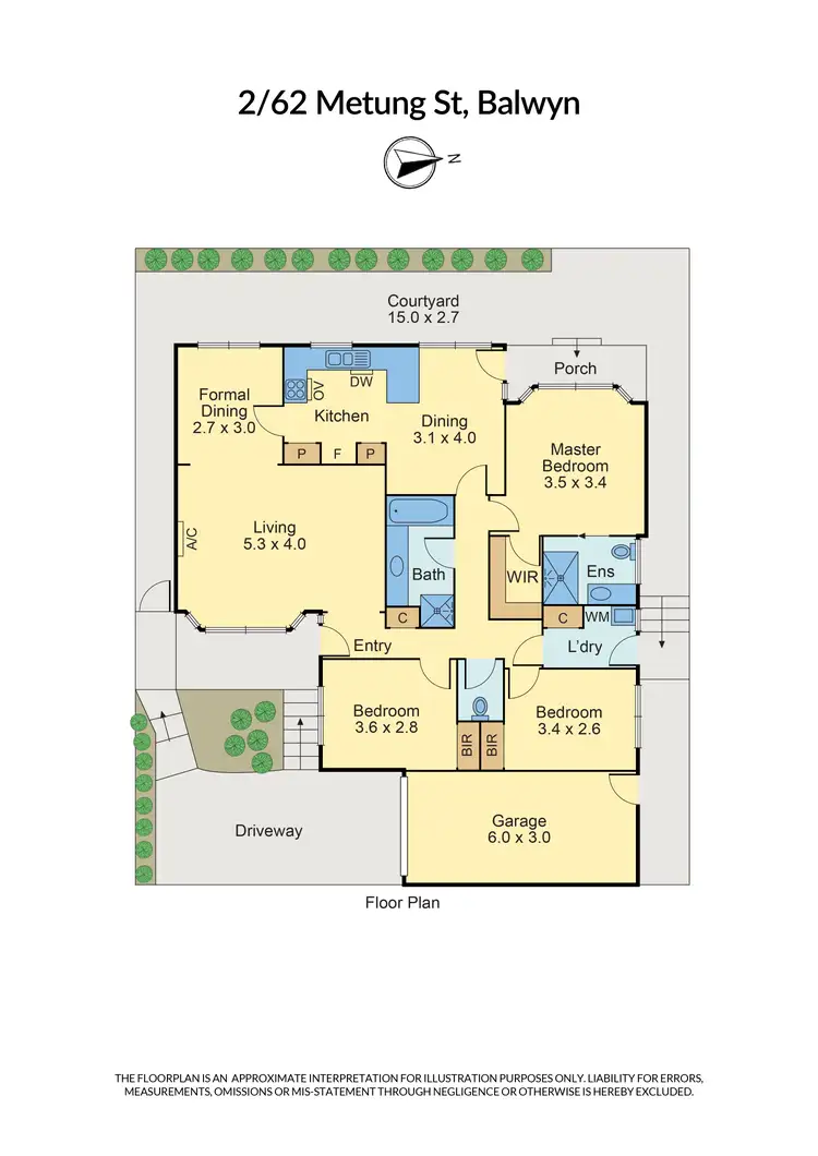 Floorplan of Homely unit listing, 2/62 Metung Street, Balwyn VIC 3103