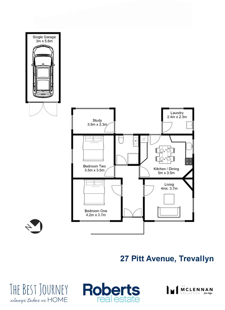Floorplan of Homely house listing, 27 Pitt Avenue, Trevallyn TAS 7250