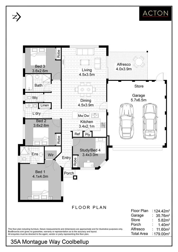 Floorplan of Homely house listing, 35A Montague Way, Coolbellup WA 6163