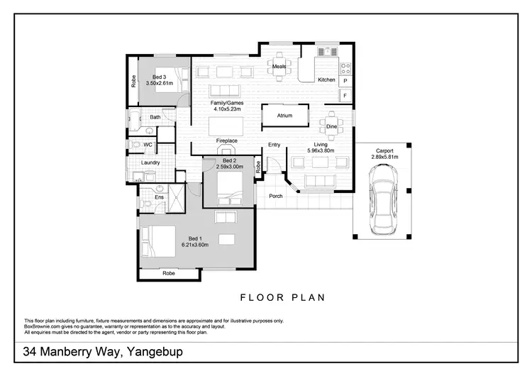 Floorplan of Homely house listing, 34 Manberry Way, Yangebup WA 6164
