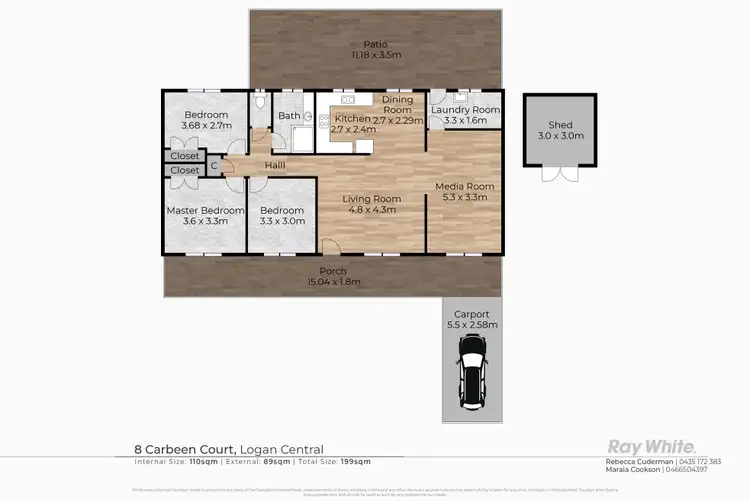 Floorplan of Homely house listing, 8 Carbeen Court, Logan Central QLD 4114