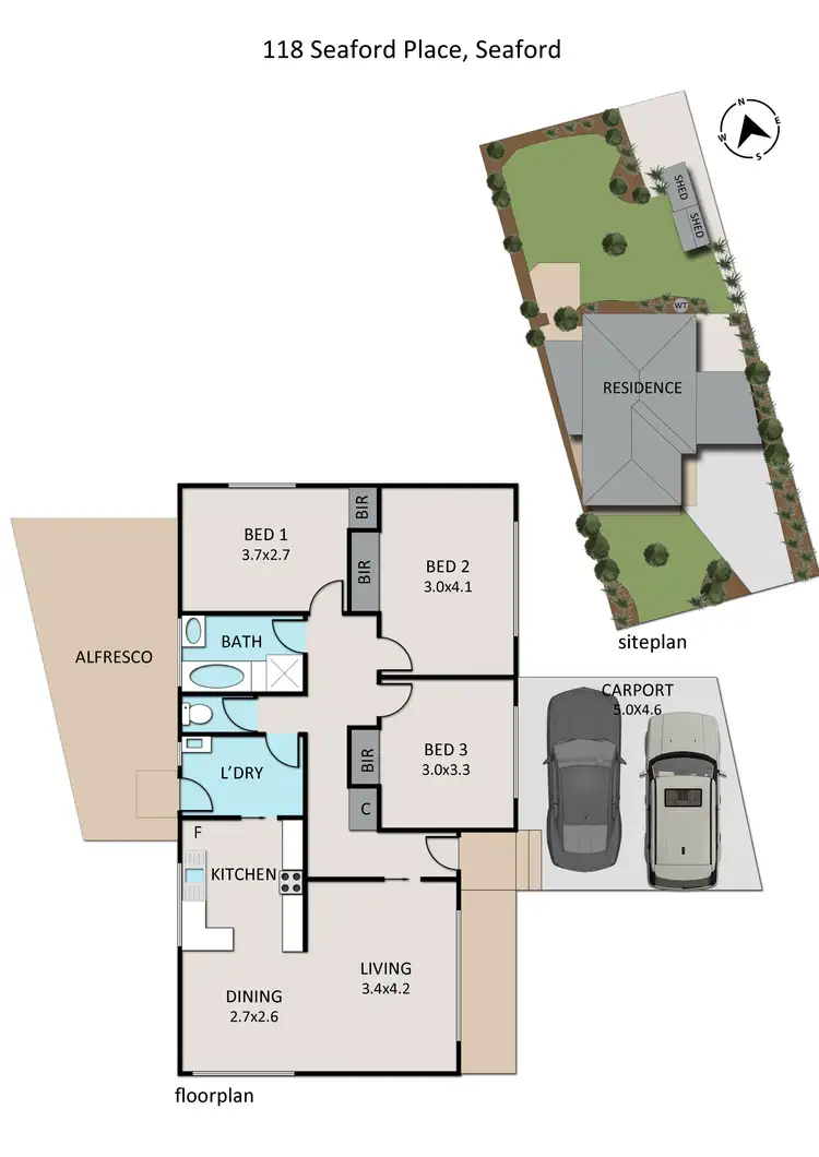 Floorplan of Homely house listing, 118 Seaford Place, Seaford VIC 3198