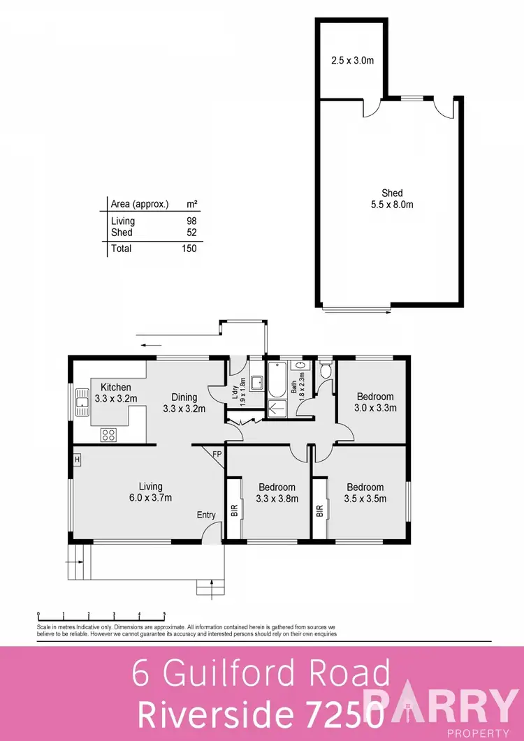 Floorplan of Homely house listing, 6 Guilford Road, Riverside TAS 7250