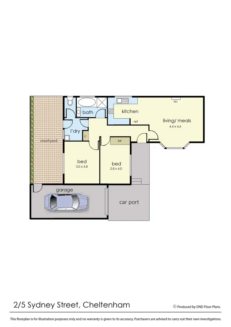 Floorplan of Homely unit listing, 2/5 Sydney Street, Cheltenham VIC 3192