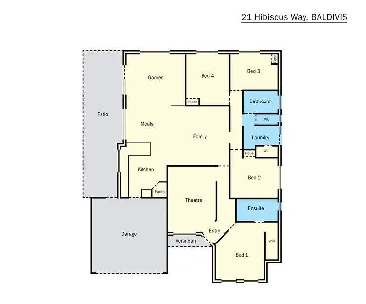 Floorplan of Homely house listing, 21 Hibiscus Way, Baldivis WA 6171