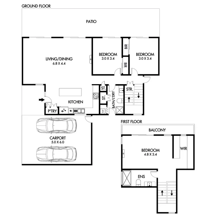 Floorplan of Homely house listing, 2/9 Pryors Road, Horsham VIC 3400
