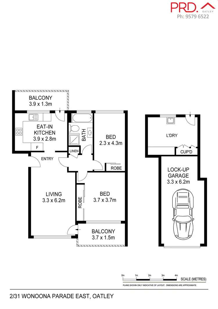 Floorplan of Homely unit listing, 2/31-33 Wonoona Parade East, Oatley NSW 2223